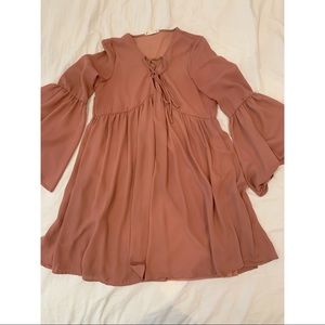 Burnt Orange/Pink Flowy Dress